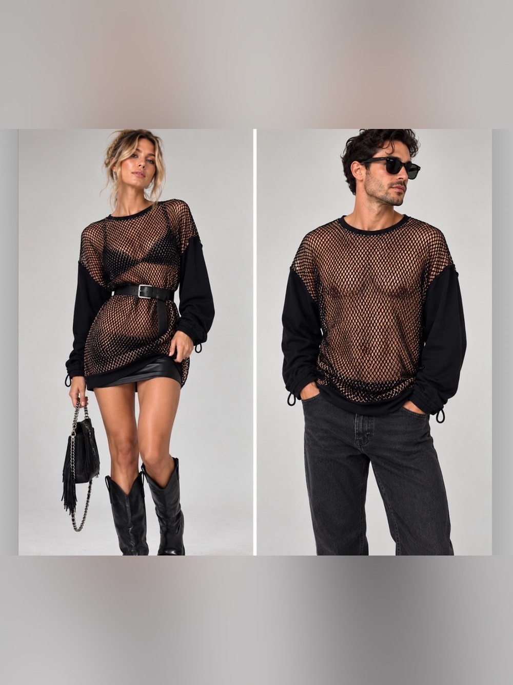 Jean Paul Gaultier runway vintage Black fishnet